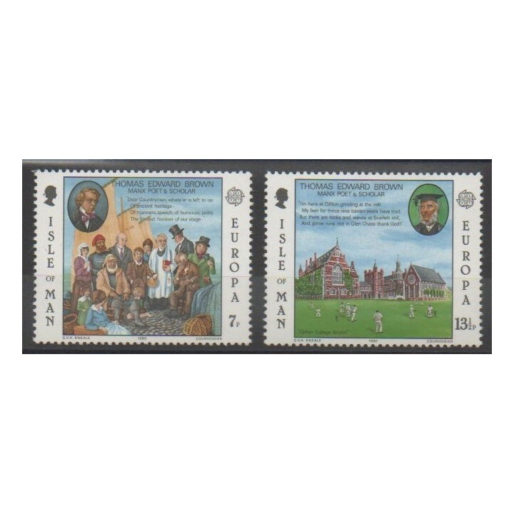 Timbres - Man (Ile de) - 1980 - No 157/158 - Célébrités - Europa