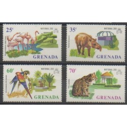 Grenade - 1973 - No 459/462 - Mammifères - Oiseaux