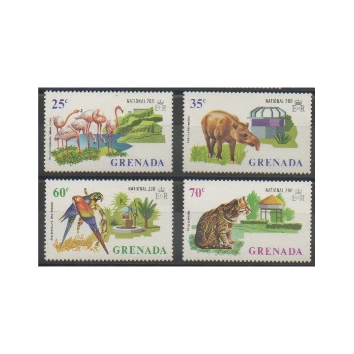 Stamps - Grenade - 1973 - Nb 459/462 - Mamals - Birds