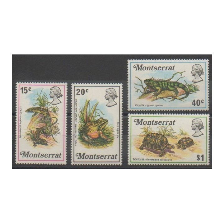 Stamps - Montserrat - 1972 - Nb 278/281 - Reptils