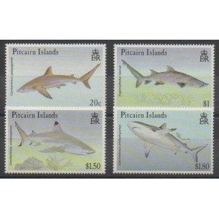 Stamps - Pitcairn - 1992 - Nb 385/388 - Sea animals