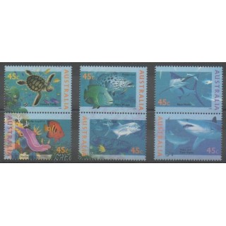 Timbres - Australie - 1995 - No 1466/1471 - Animaux marins