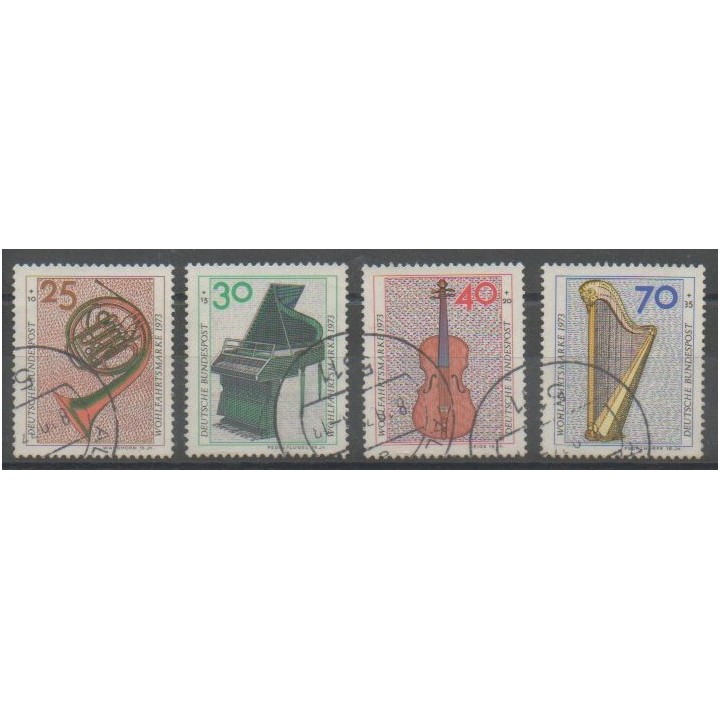 Timbres - Allemagne occidentale (RFA) - 1973 - No 631/634 - Musique - Oblitéré