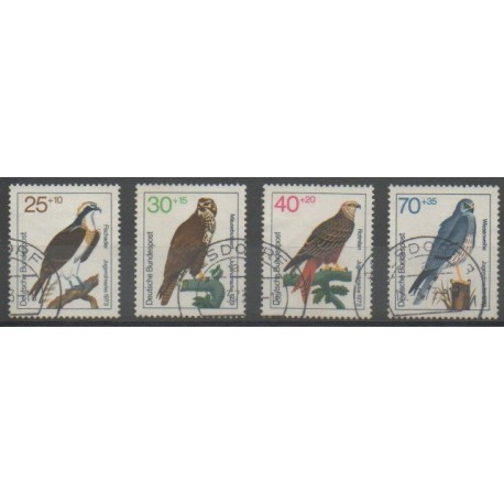 Allemagne occidentale (RFA) - 1973 - No 604/607 - Oiseaux - Oblitéré