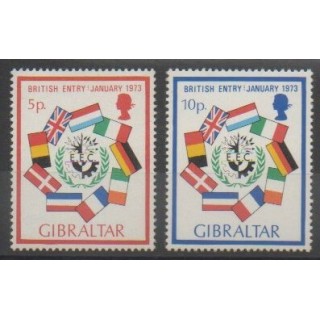 Stamps - Gibraltar - 1973 - Nb 292/293 - Flags