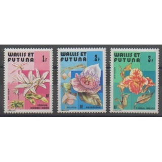 Timbres - Wallis et Futuna - 1982 - No 282/284 - Fleurs