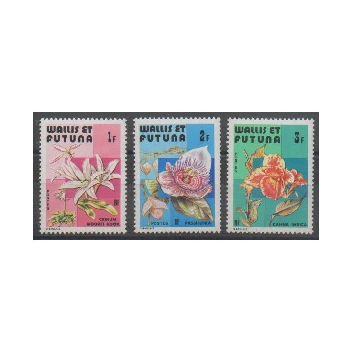 Stamps - Wallis and Futuna - 1982 - Nb 282/284 - Flowers