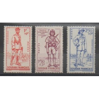Stamps - Sudan - 1941 - Nb 122/124 - Mint hinged