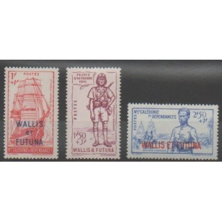 Stamps - Wallis and Futuna - 1941 - Nb 87/89 - Mint hinged