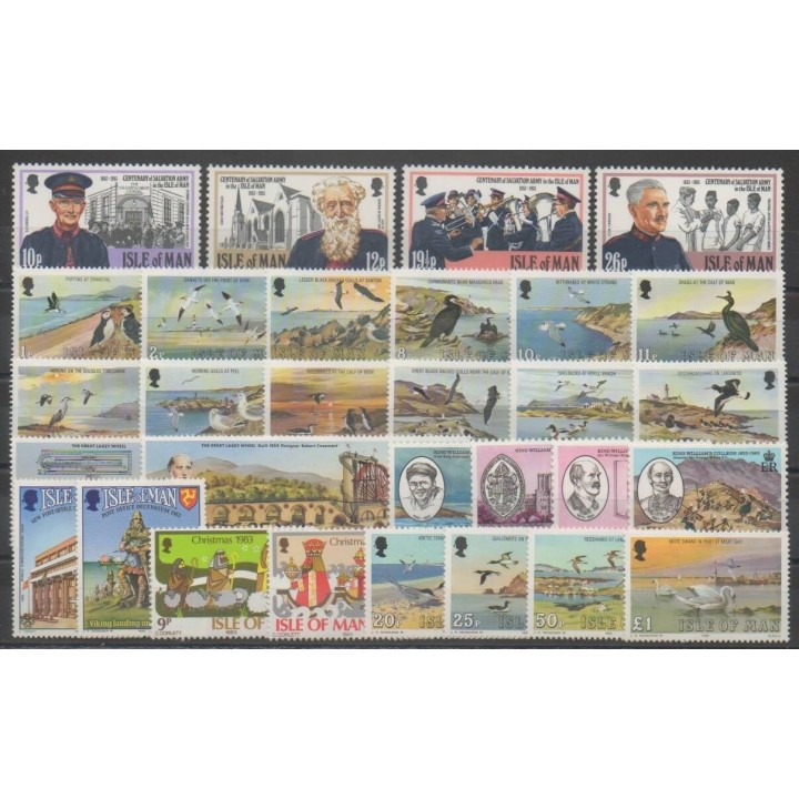 Timbres - Man (Ile de) - Année complète - 1983 - No 215/244