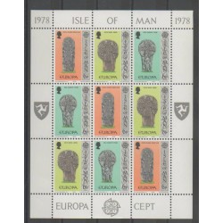 Man (Ile de) - 1978 - No 120/122 - Petite feuille - Art - Europa