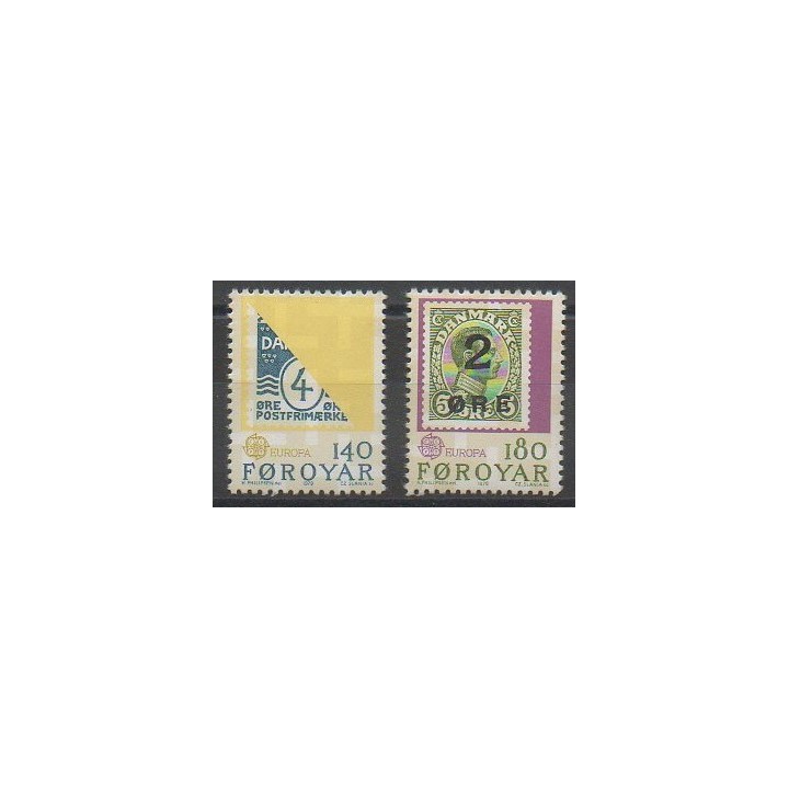 Timbres - Féroé (Iles) - 1979 - No 37/38 - Timbres sur timbres - Europa