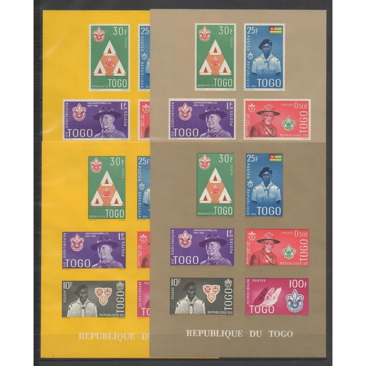Timbres - Togo - 1961 - No BF5a/BF5d - Scoutisme