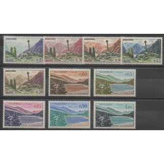 Stamps - French Andorra - 1961 - Nb 158/164 - Sights