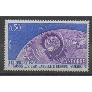 Timbres - Andorre - 1962 - No 165 - Télécommunications