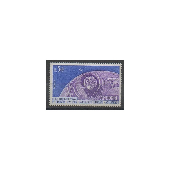 Timbres - Andorre - 1962 - No 165 - Télécommunications