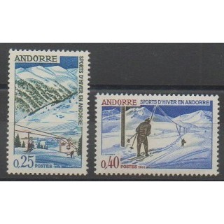 Stamps - French Andorra - 1966 - Nb 175/176 - Various sports