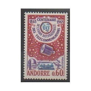 Timbres - Andorre - 1965 - No 173 - Télécommunications