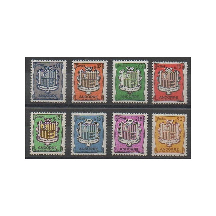 Timbres - Andorre - 1961 - No 153A/157 - Armoiries