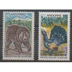 Andorre - 1971 - No 210/211 - Environnement - Mammifères - Oiseaux