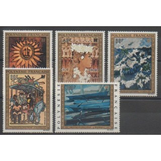 Timbres - Polynésie - 1973 - No PA77/PA81 - Peinture