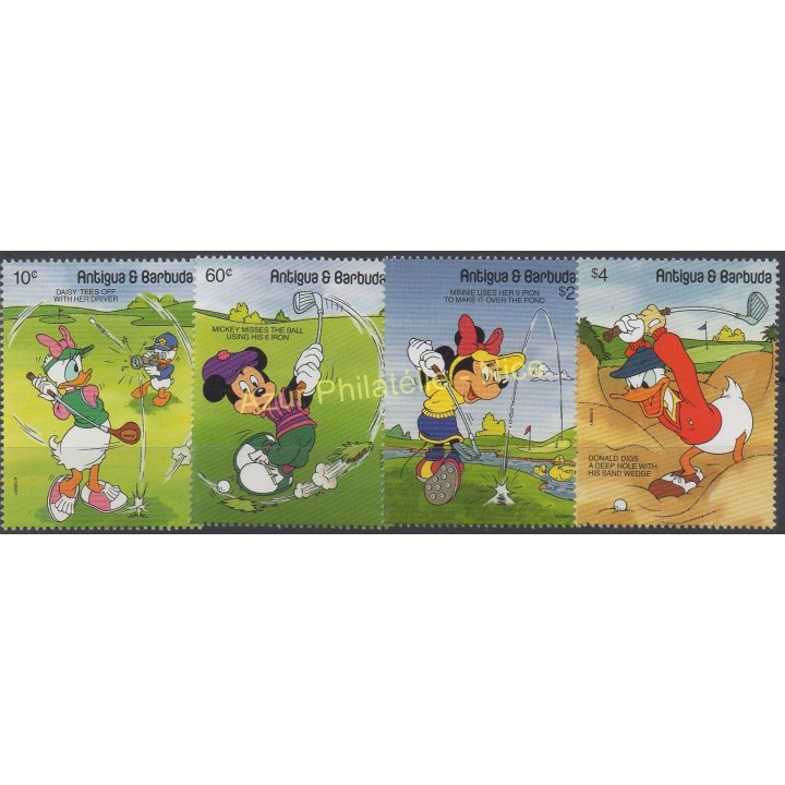 Timbres - Thème Walt Disney - Antigua et Barbuda - 1991 - No 1354/1357