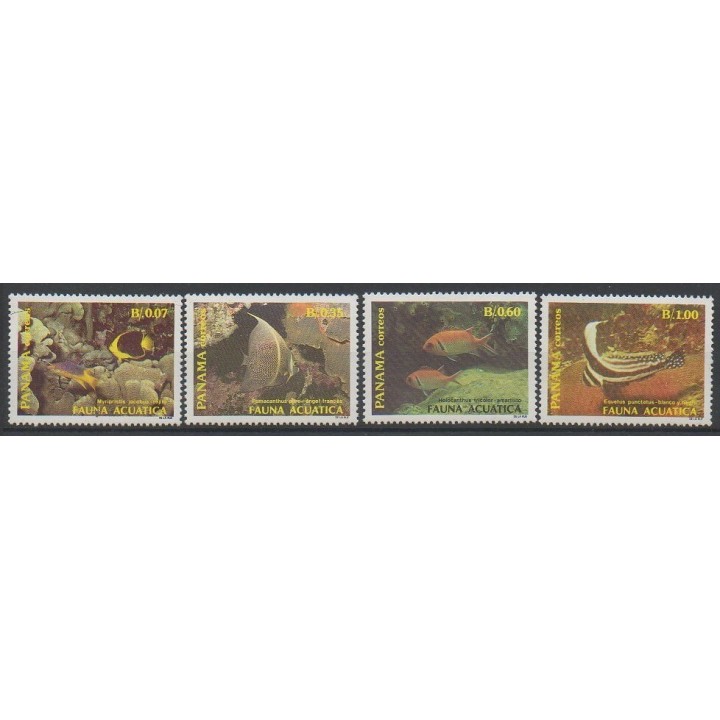 Timbres - Panama - 1988 - No 1046/1049 - Animaux marins