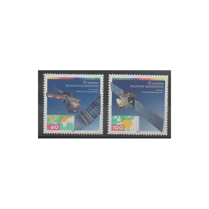 Timbres - Allemagne - 1991 - No 1358/1359 - Télécommunications - Europa
