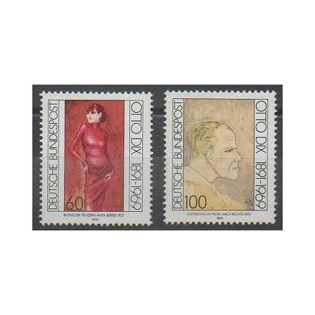 Allemagne - 1991 - No 1404/1405 - Peinture