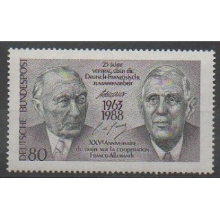 Stamps - West Germany (FRG) - 1988 - Nb 1183 - De Gaullle - Various Historics Themes