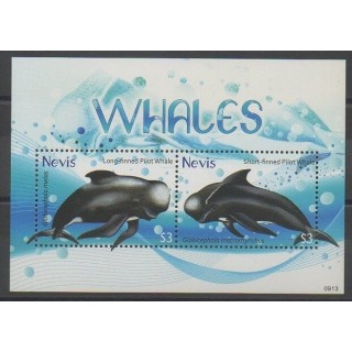 Timbres - Nevis - 2009 - No BF286 - Mammifères - Animaux marins