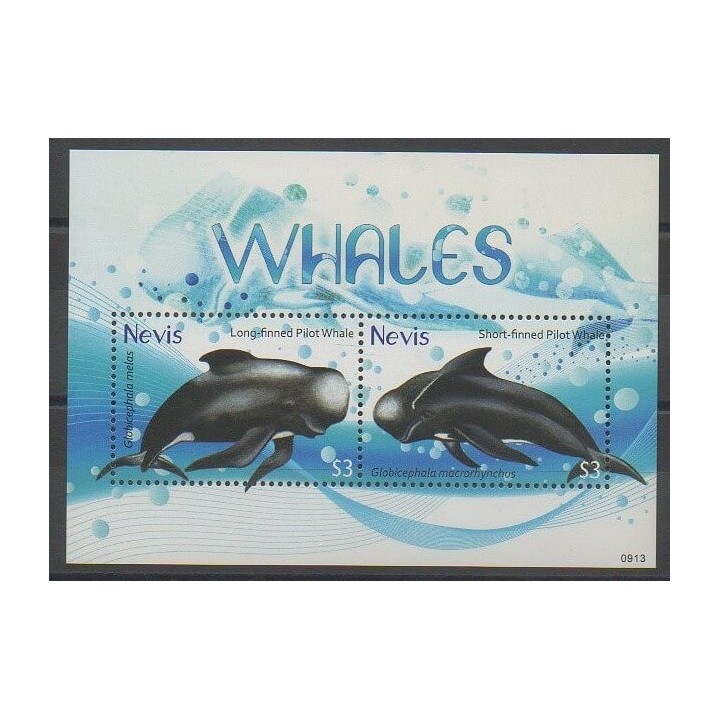 Stamps - Nevis - 2009 - Nb BF286 - Mamals - Sea animals