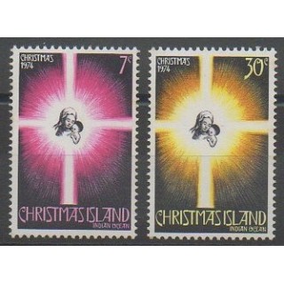Timbres - Christmas (Iles) - 1974 - No 61/62 - Noël
