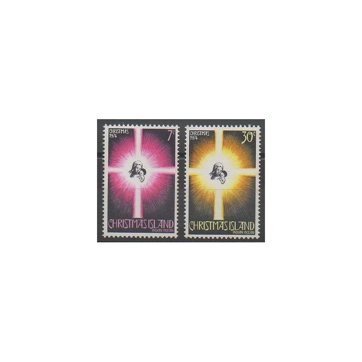 Timbres - Christmas (Iles) - 1974 - No 61/62 - Noël