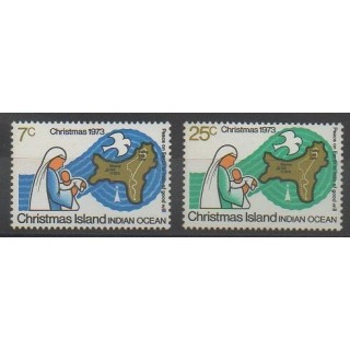 Timbres - Christmas (Iles) - 1973 - No 59/60 - Noël
