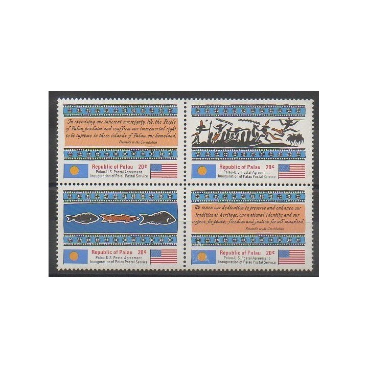 Stamps - Palau - 1983 - Nb 1/4 - Poste