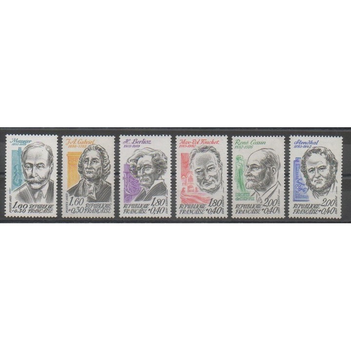 Stamps - France - Poste - 1983 - Nb 2279/2284 - Celebrities