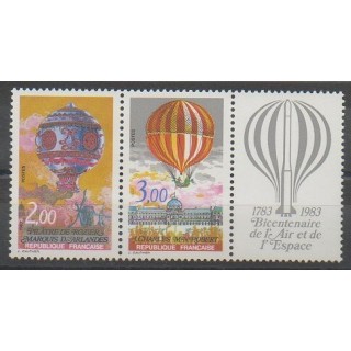 Timbres - France - Poste - 1983 - No P2262A - Ballons - Dirigeables