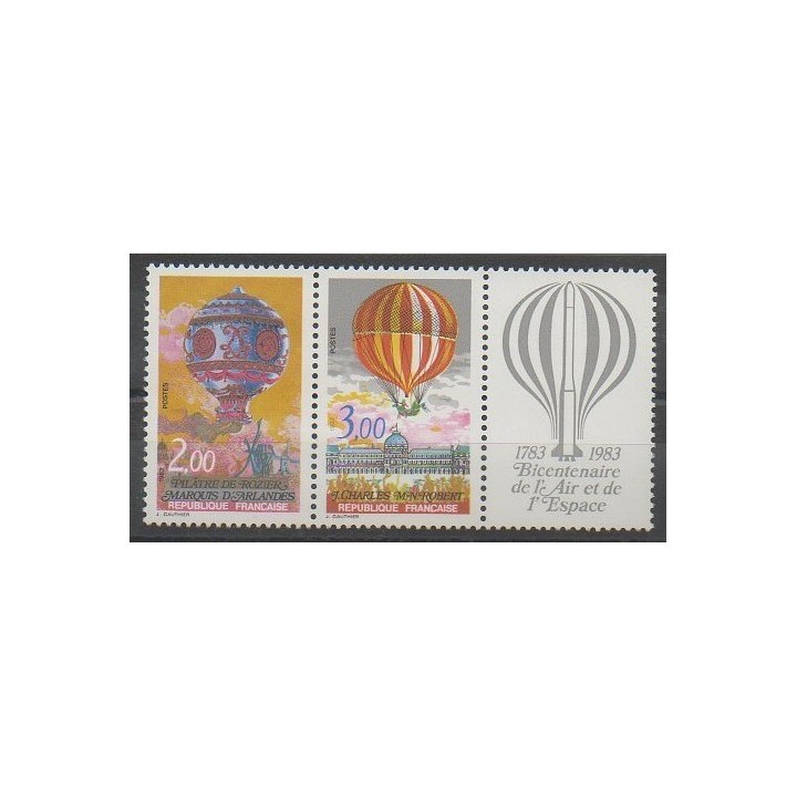 Timbres - France - Poste - 1983 - No P2262A - Ballons - Dirigeables