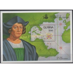 Timbres - Thème Christophe Colomb - Guyana - 1991 - No BF 76