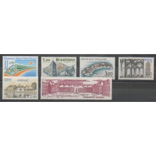 Timbres - France - Poste - 1983 - No 2252/2255 - 2287/2288 - Sites  - Monuments