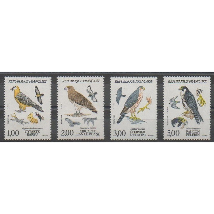 Timbres - France - Poste - 1984 - No 2337/2340 - Oiseaux