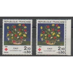 France - Poste - 1984 - Nb 2345 - 2345a - Flowers - Health