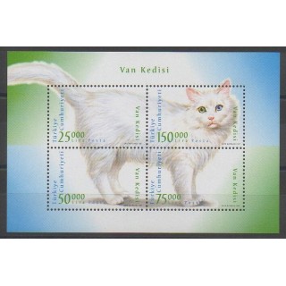 Timbres - Turquie - 1997 - No 2841/2844 - Chats