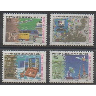 Timbres - Turquie - 1990 - No 2658/2661 - Poste