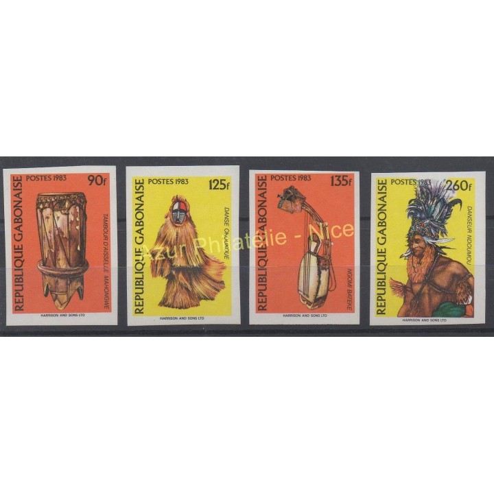 Timbres - Thème musique - Gabon - 1983 - No 541/544 ND