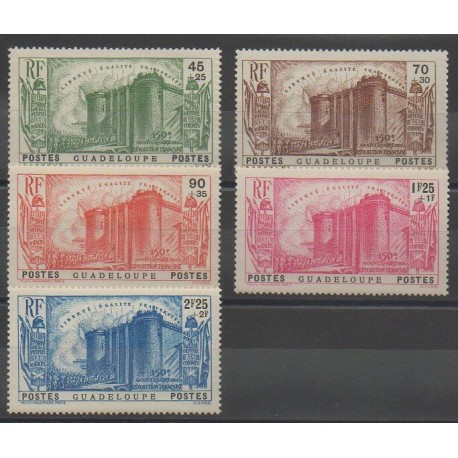 Guadeloupe - 1939 - Nb 142/146 - Mint hinged