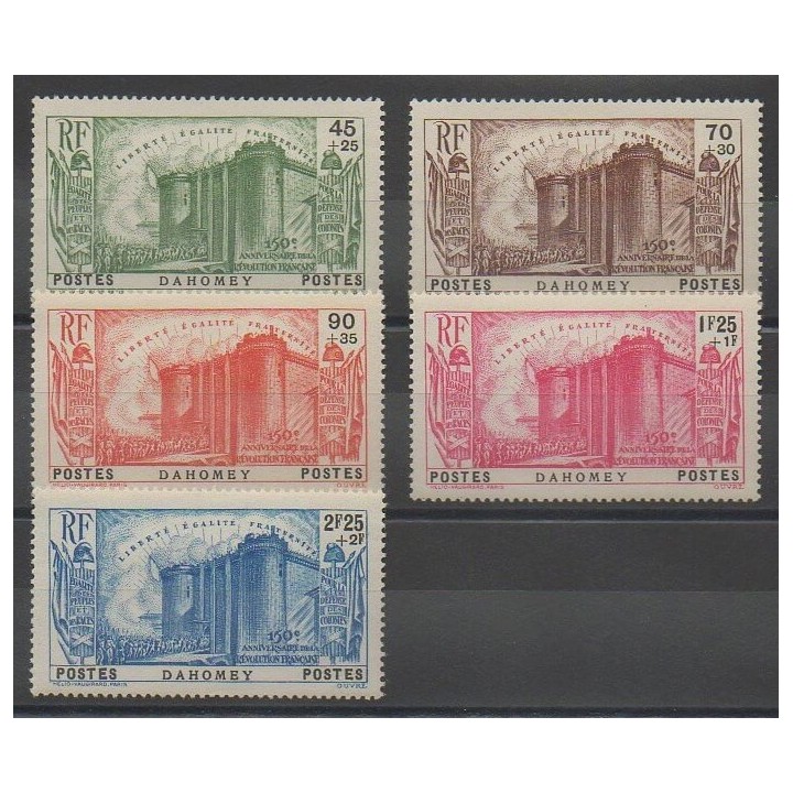 Stamps - Dahomey - 1939 - Nb 115/119 - Mint hinged