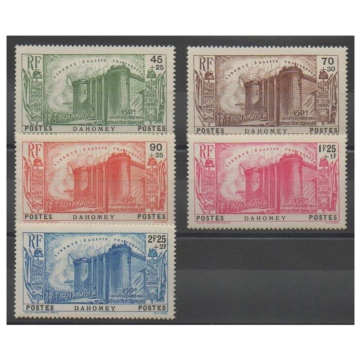 Timbres - Dahomey  - 1939 - No 115/119