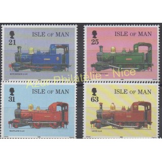 Timbres - Thème trains - Man (Ile de) - 1998 - No 802/805